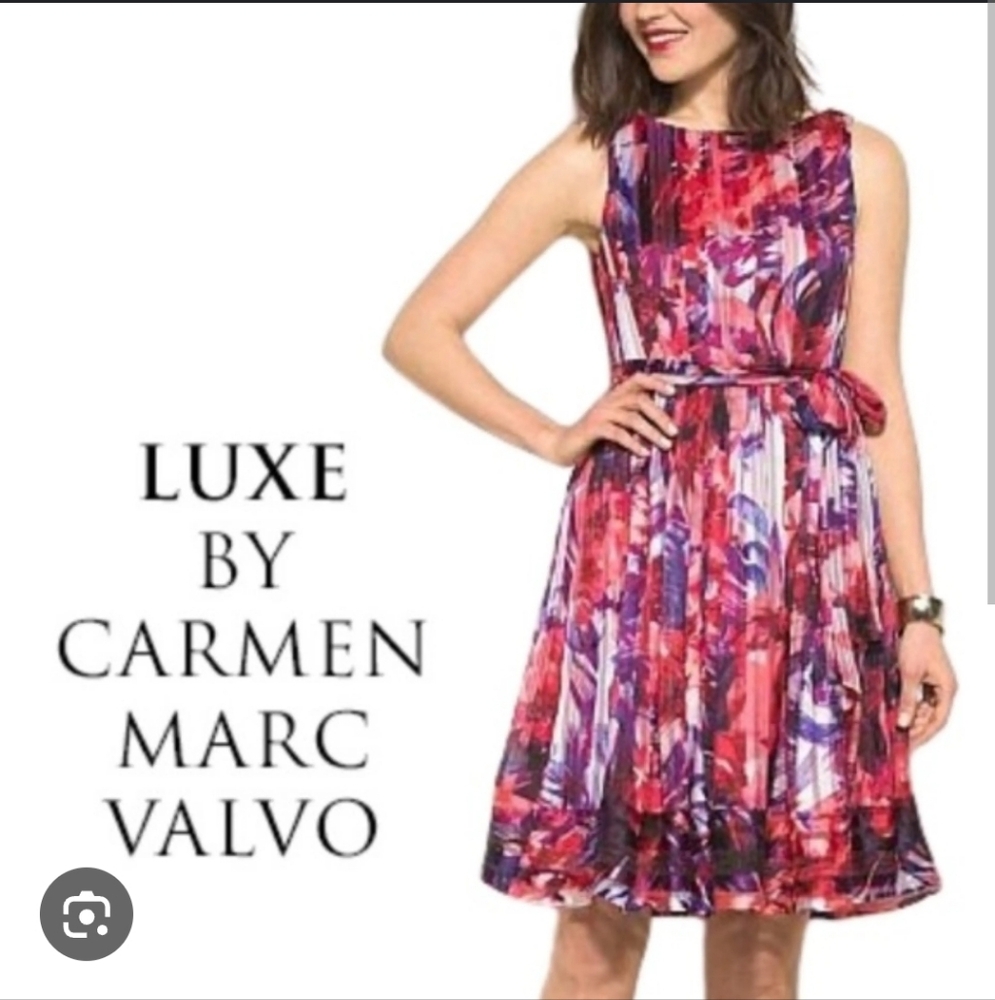 Carmen Marc‎ Valvo Women's Multicolor Dress Sleeveless Sz20W